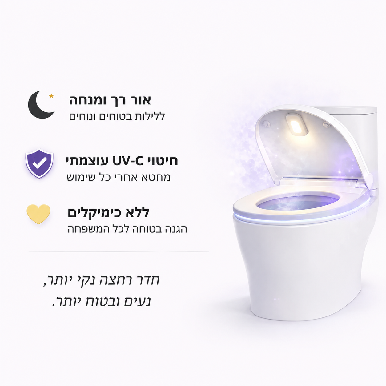 Lumora- פתרון מתקדם לחיטוי וניקוי האסלה